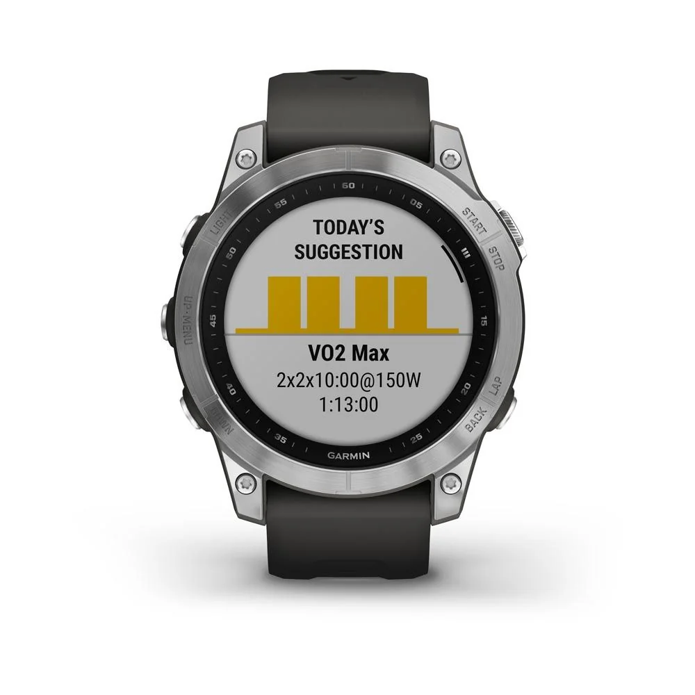 Garmin Fenix 7 Glass chytré hodinky Silver/Graphite