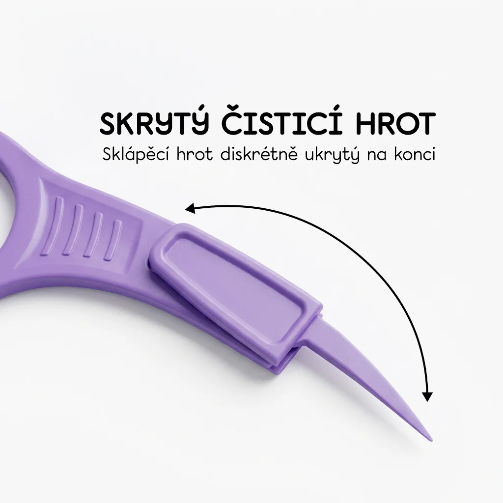 Hello Coco Floss Picks dentální párátka s nití 30 ks