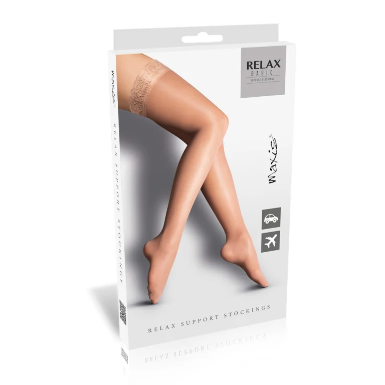 MAXIS RELAX BASIC Stehenní punčochy vel. XXL světlé