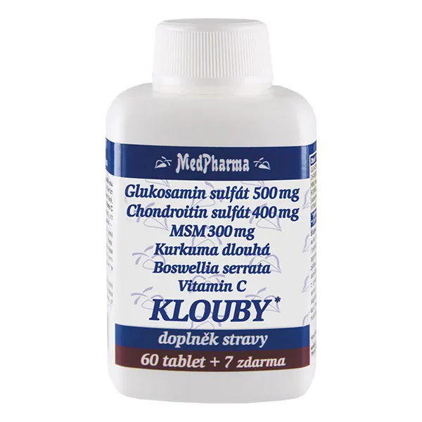 Medpharma Glukosamin sulfát (chondroitin, MSM, kurkuma) KLOUBY 67 tablet