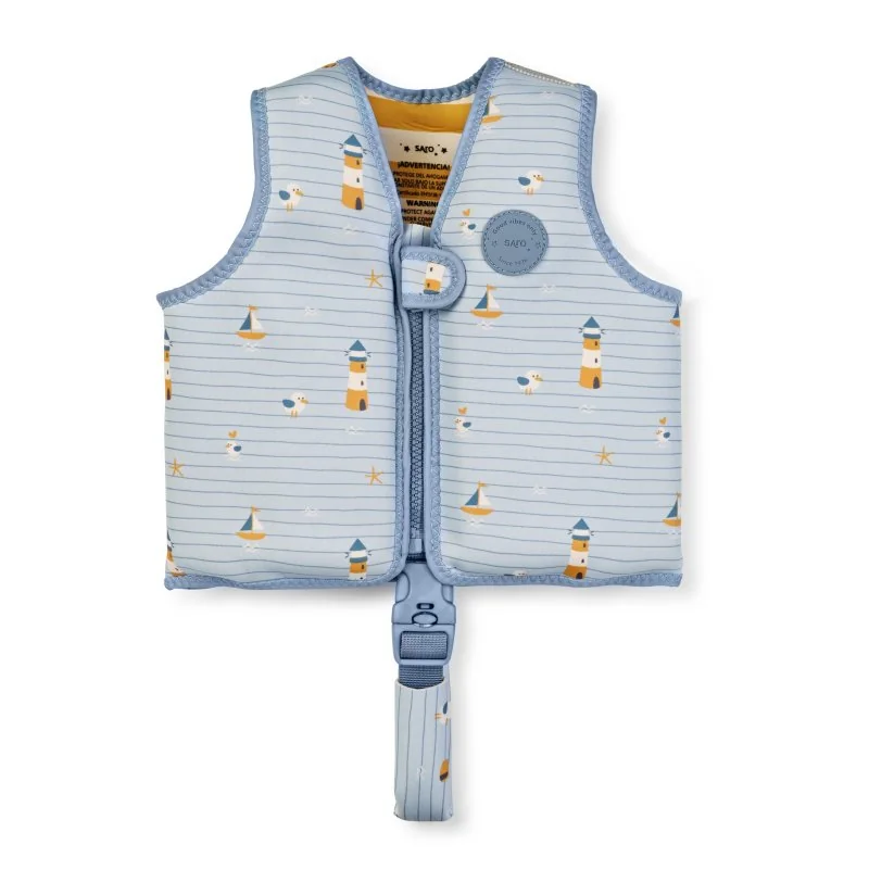 Saro Baby plavecká neoprenová vesta s UV ochranou (1-3r) Navy Hugs