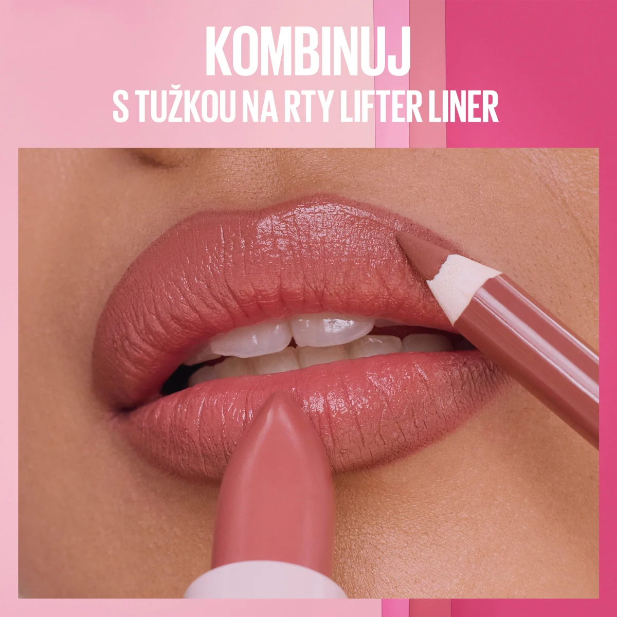 Maybelline Lifter Serum Lipstick 107 Blind Date rtěnka se saténovým finišem 1 ks
