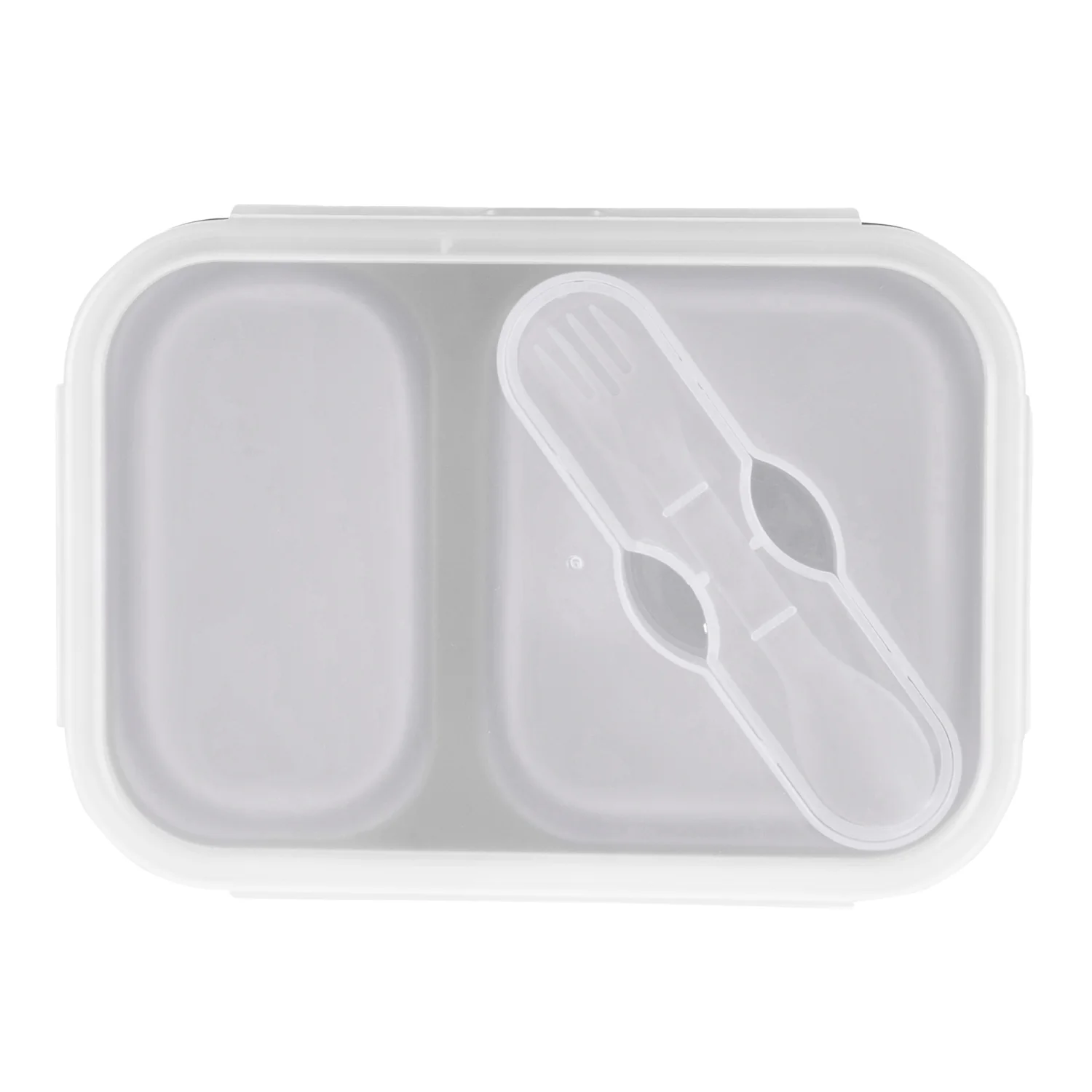 Zopa Silikonový svačinový box s příborem velký, Dove Grey 3 