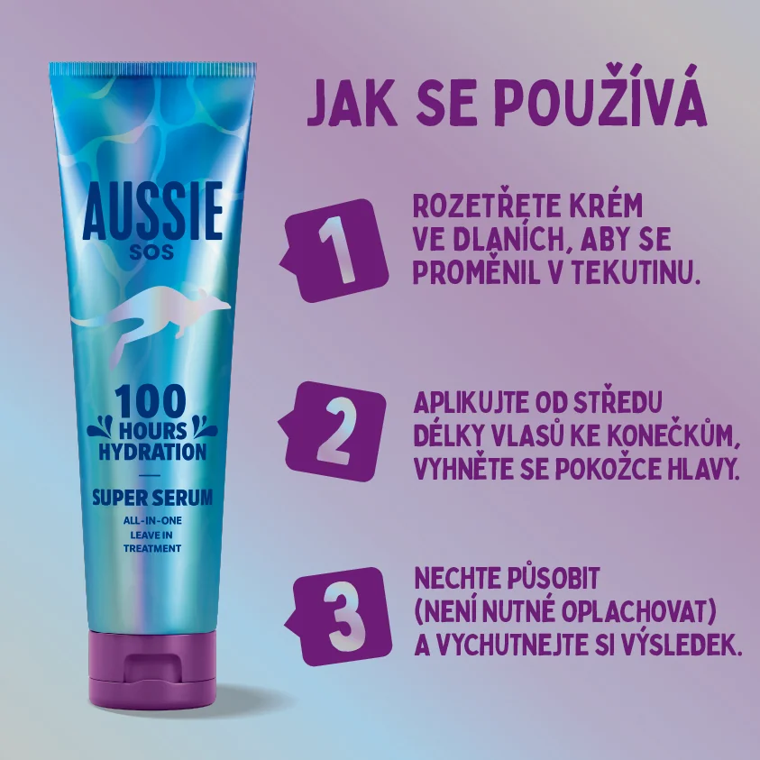 Aussie SOS 100 Hours Hydration Super sérum bez oplachování 160 ml