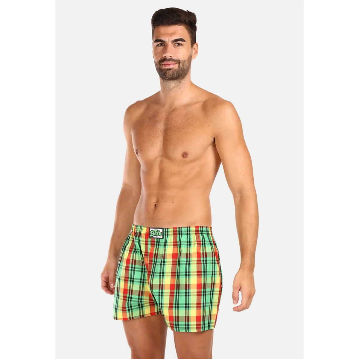 Styx 3PACK pánské trenky klasická guma vícebarevné (3A100618) L