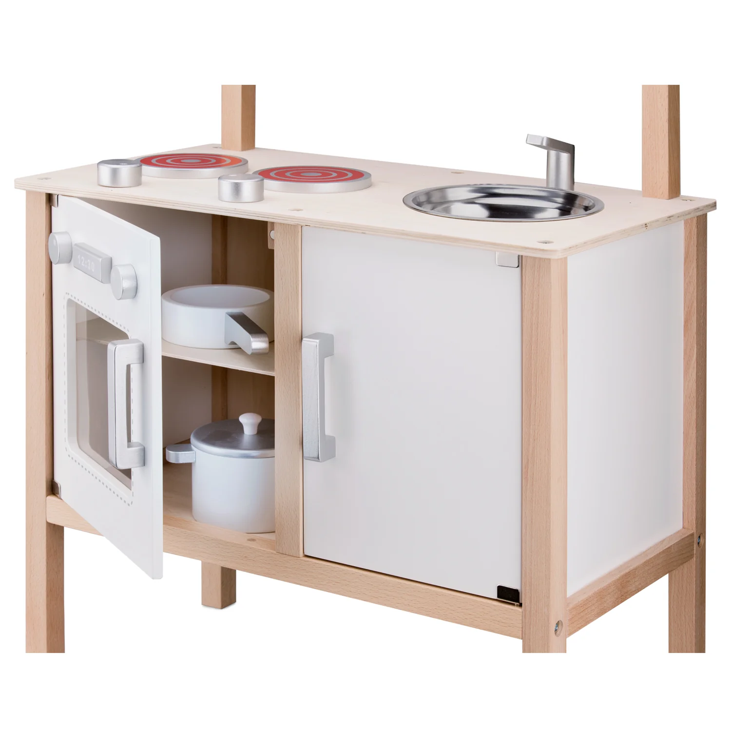 New Classic Toys Dřevěná moderní kuchyňka - bílá