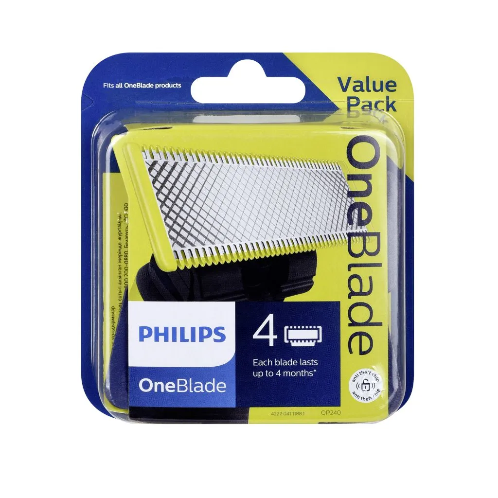 Philips OneBlade QP240/50 náhradní břity na tvář 4 ks