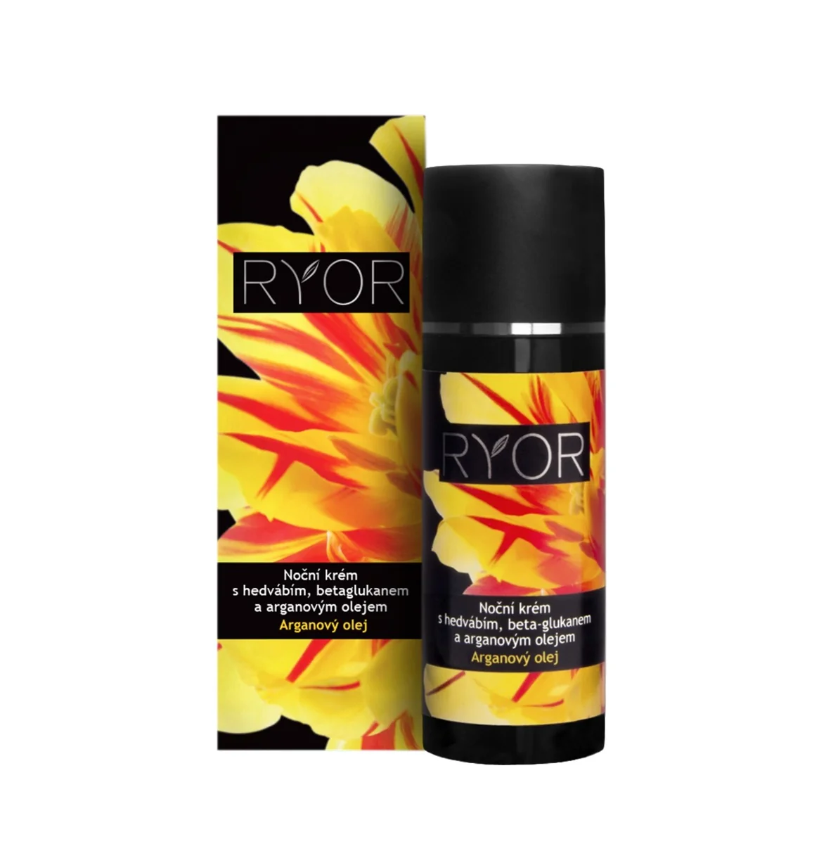 Ryor Arganový noční krém s hedvábím a beta-glukany 50 ml