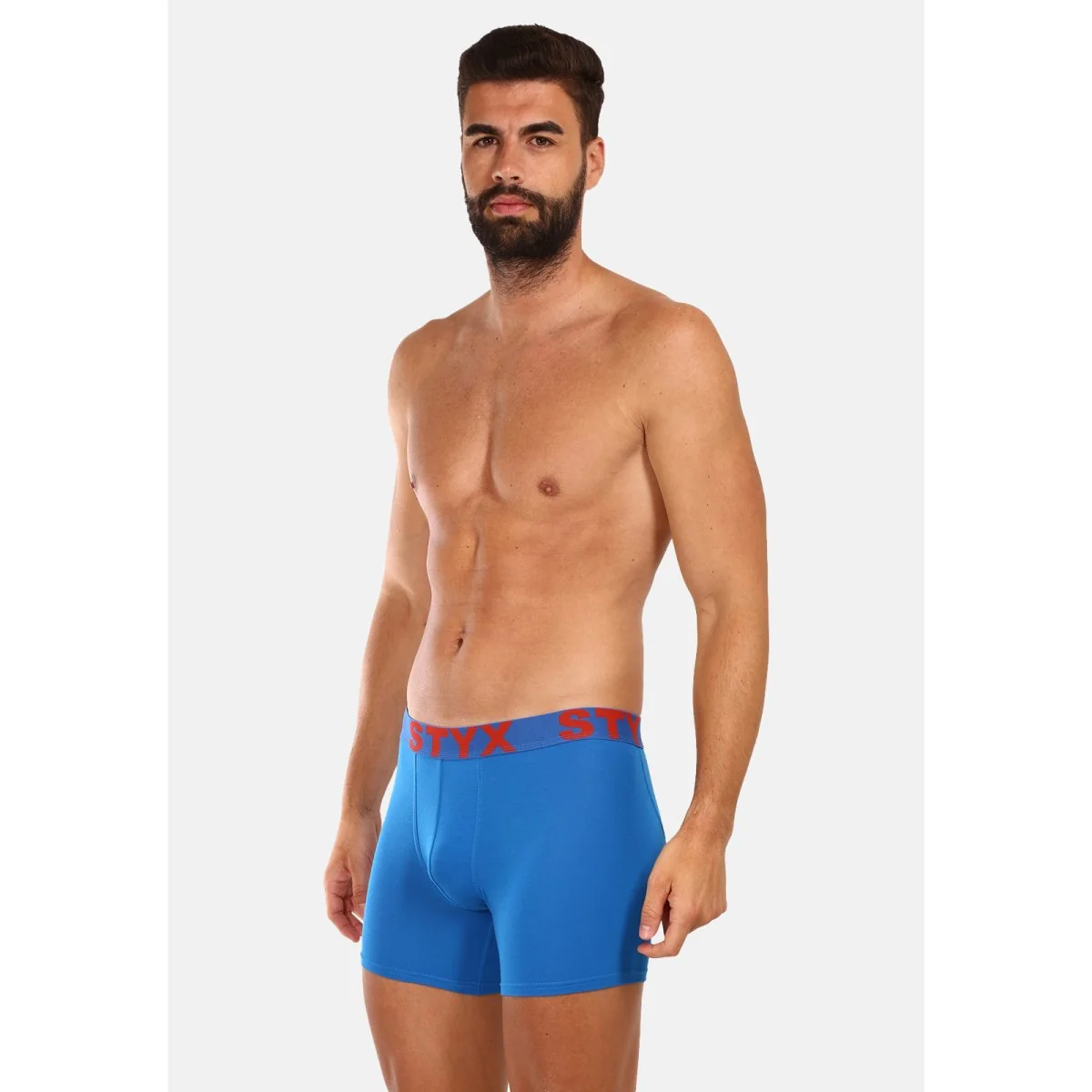 Styx Pánské boxerky long sportovní guma modré (U1167) XL