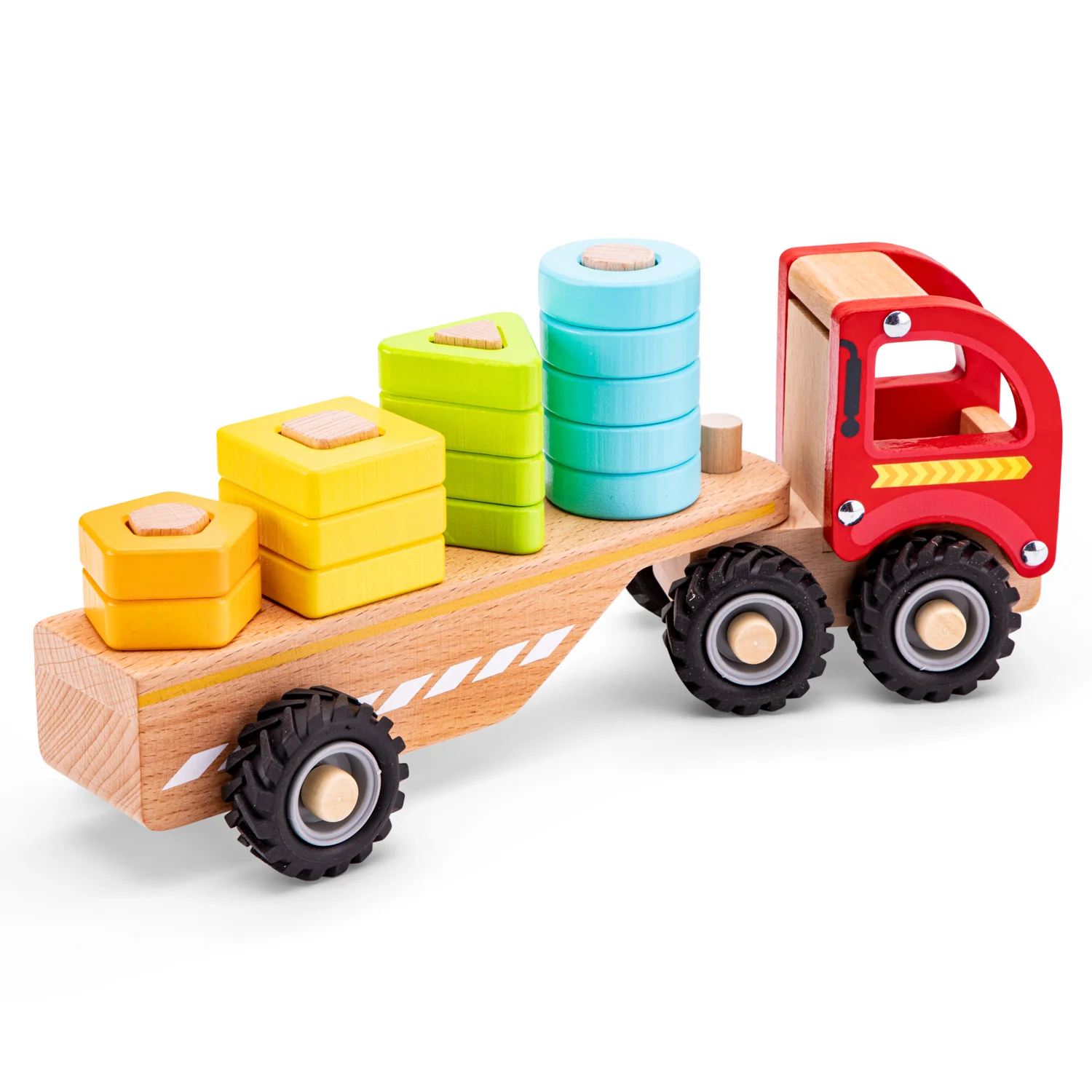 New Classic Toys Dřevěný třídící a stohovací kamion