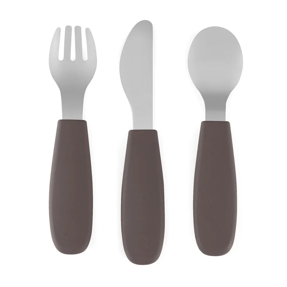 Petite&Mars Take&Match Sada příborů z nerezové oceli 12m+ 3 ks bitter cocoa