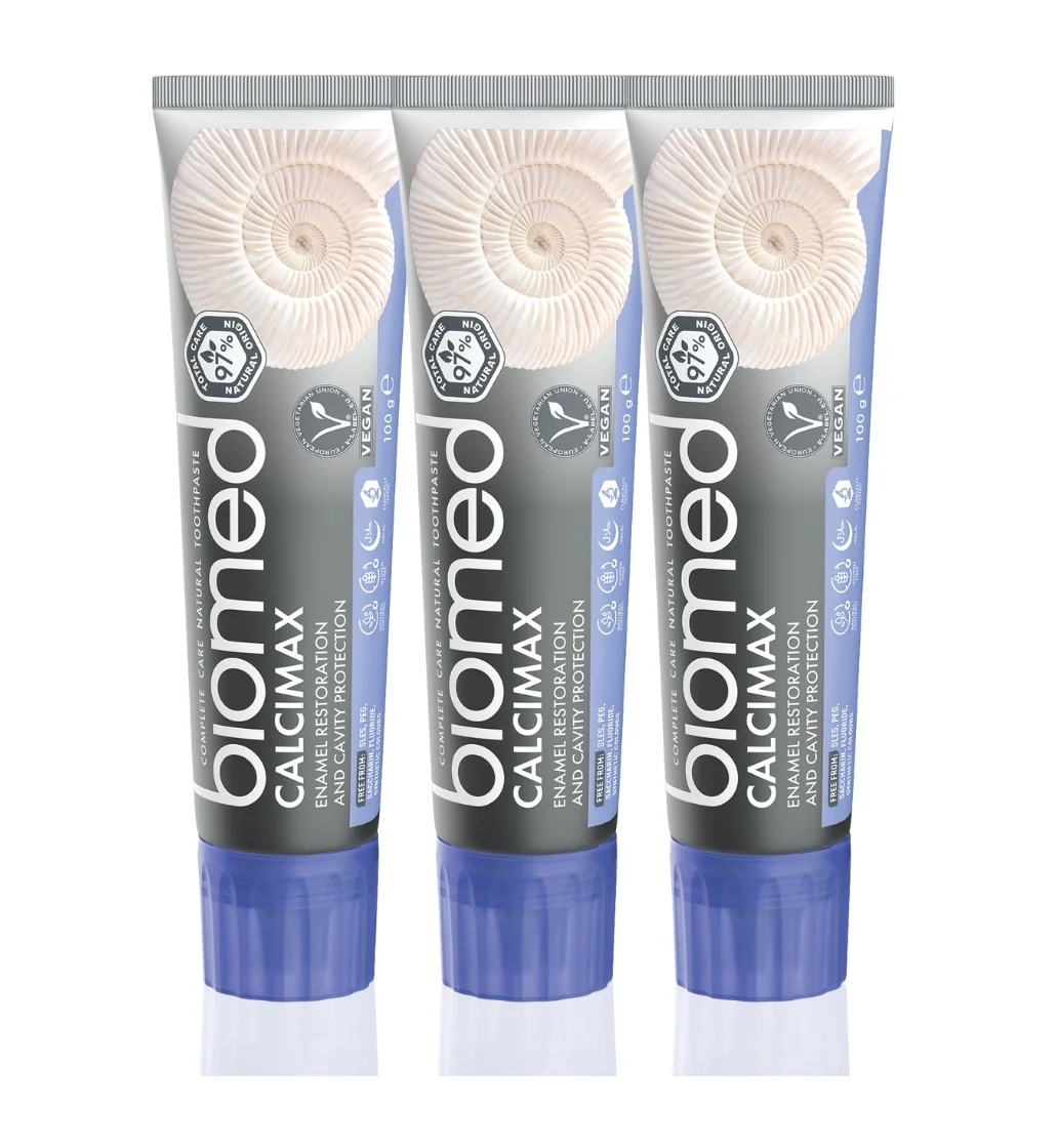 BIOMED Calcimax s mořskými řasami zubní pasta 3x100 g
