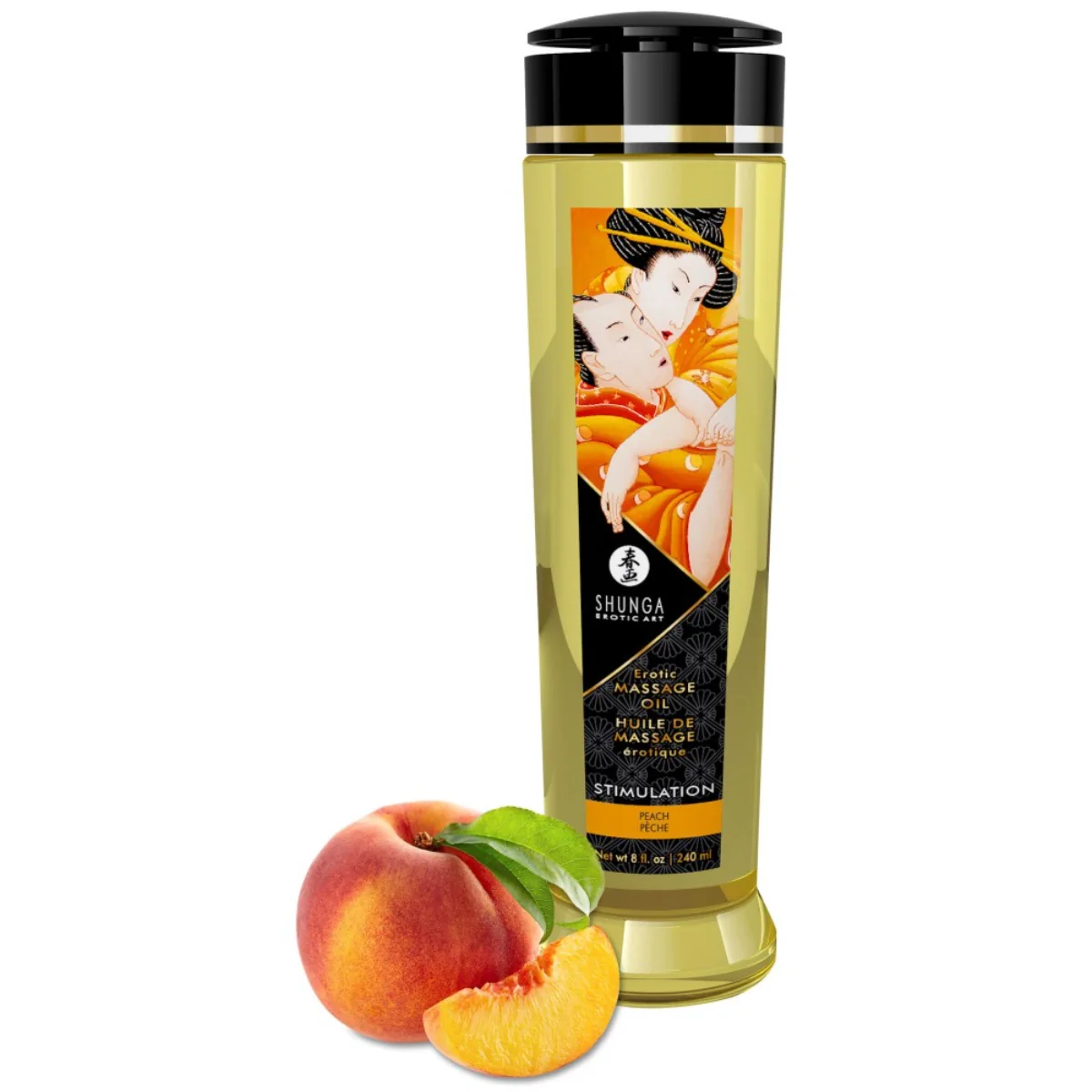 Shunga Stimulation masážní olej broskev (240 ml)