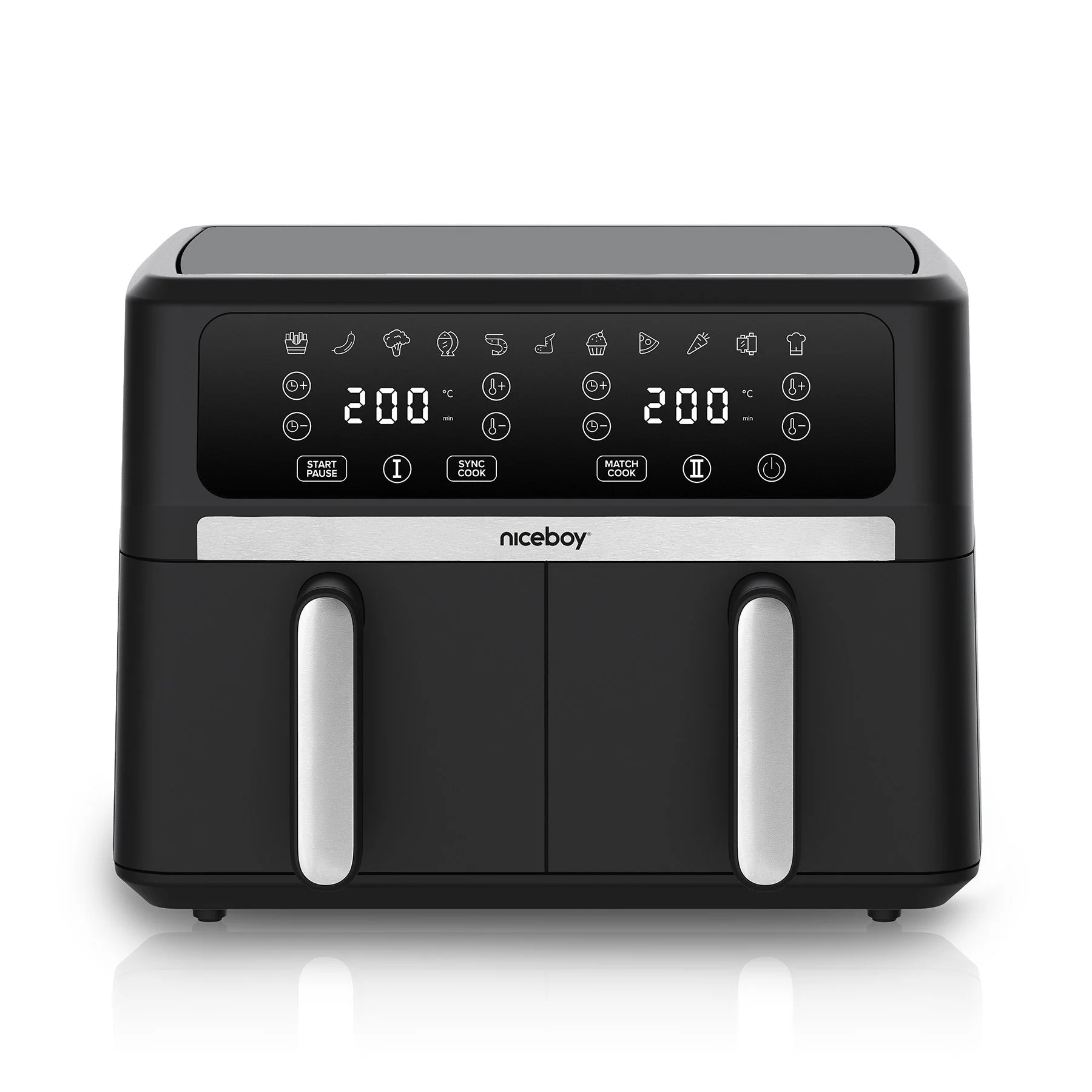 Niceboy Horkovzdušná fritéza AirFryer DUO 2 koše