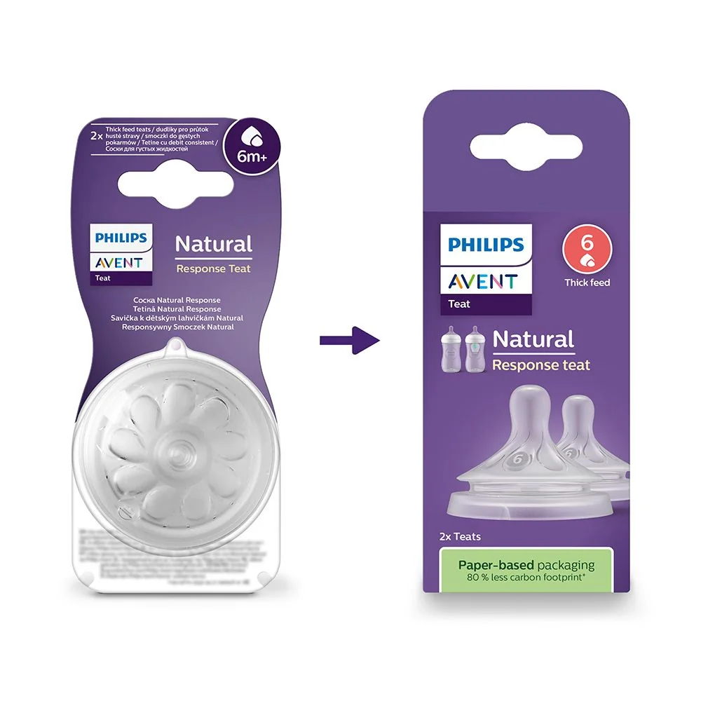 Philips Avent Natural Response 6 Savička na kaši 6m+ 2 ks