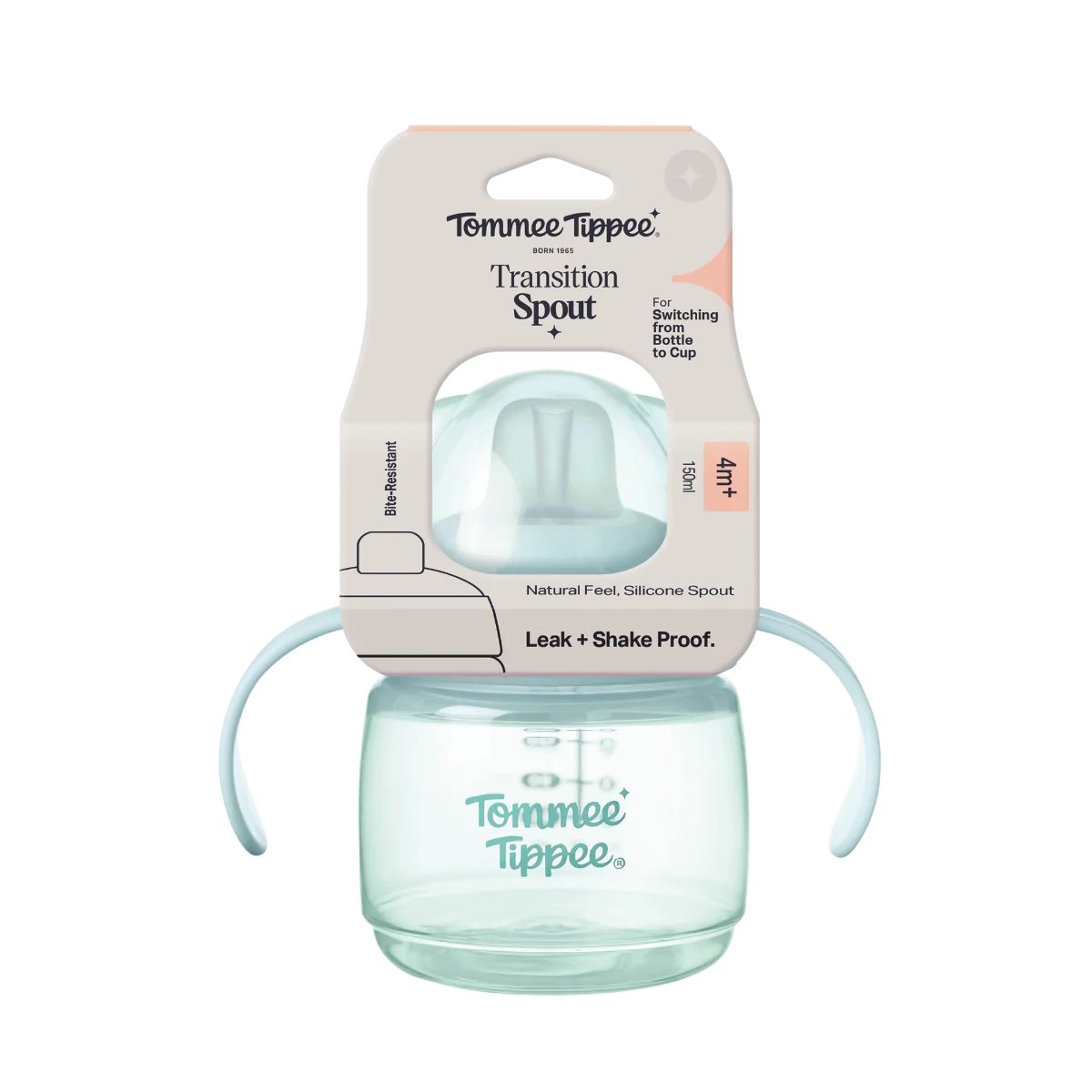 Tommee Tippee Netekoucí hrneček s hubičkou Transition 4m+ 150 ml modrý