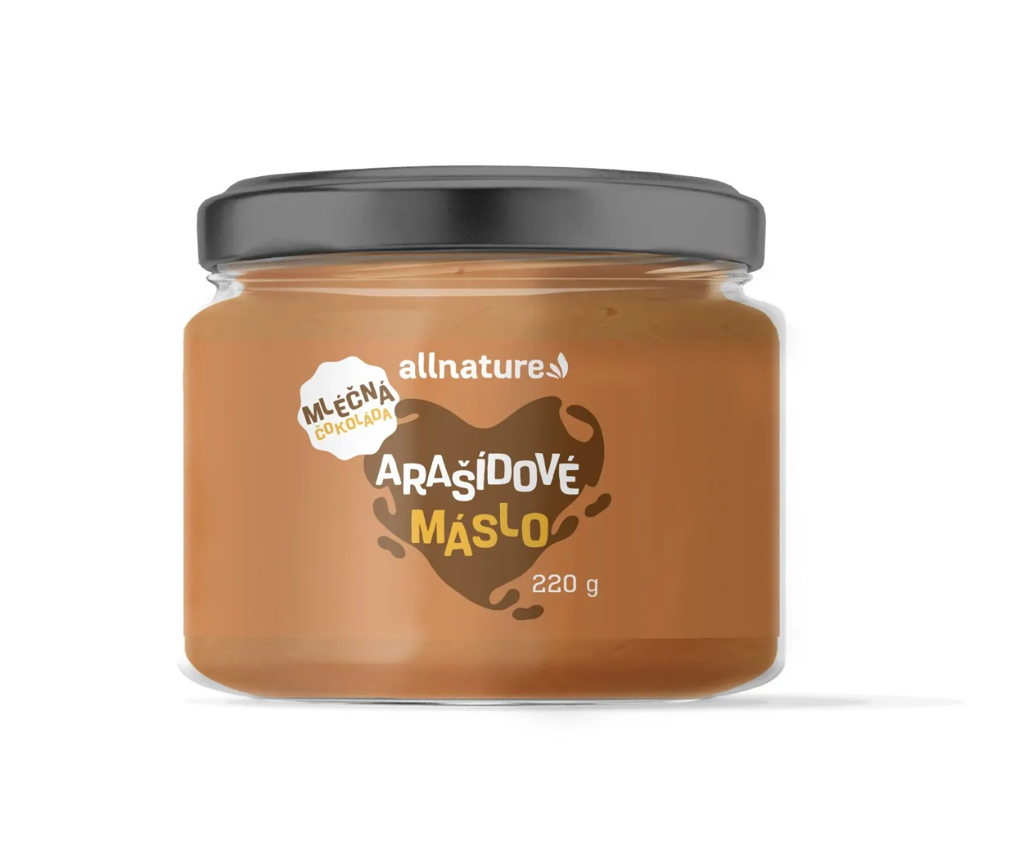 Allnature Arašídový krém s mléčnou čokoládou 220 g