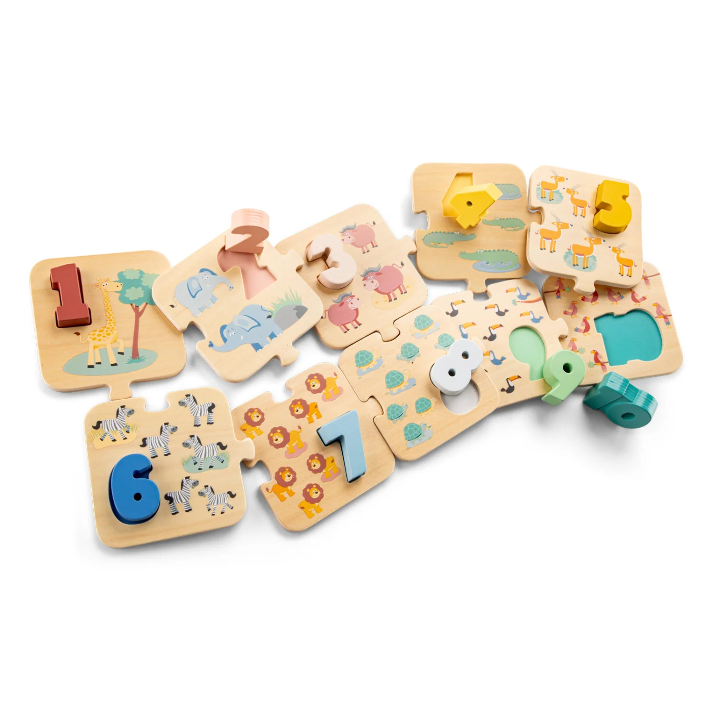 New Classic Toys Puzzle - Učíme se číslice - safari