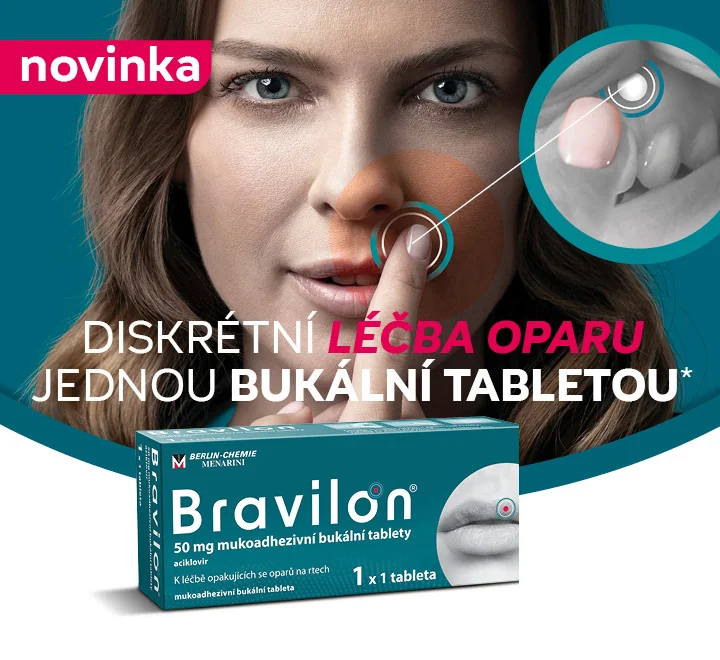 Diskrétní léčba oparu jednou bukální tabletou