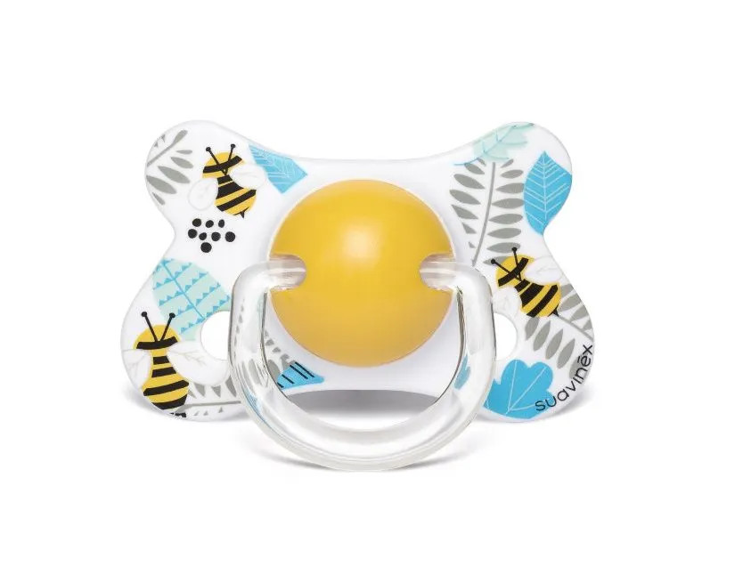 Suavinex Fusion Šidítko silikon 4-18m 1 ks žlutá včela
