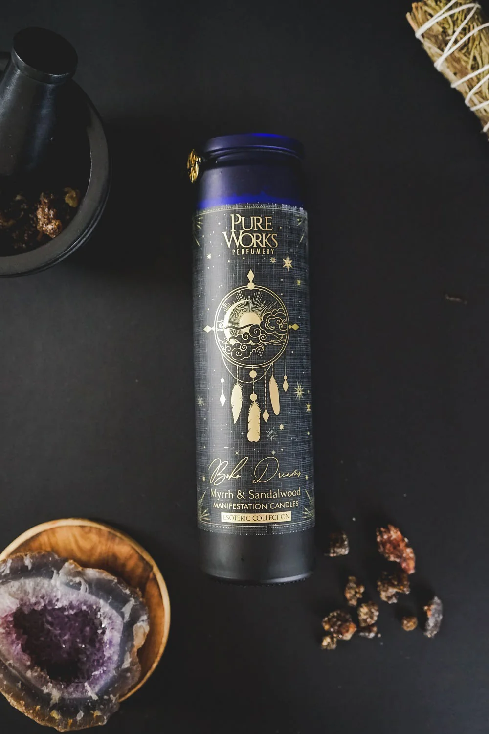 Song of India Vonná svíčka Pure Works - Myrrh & Sandalwood 300 g