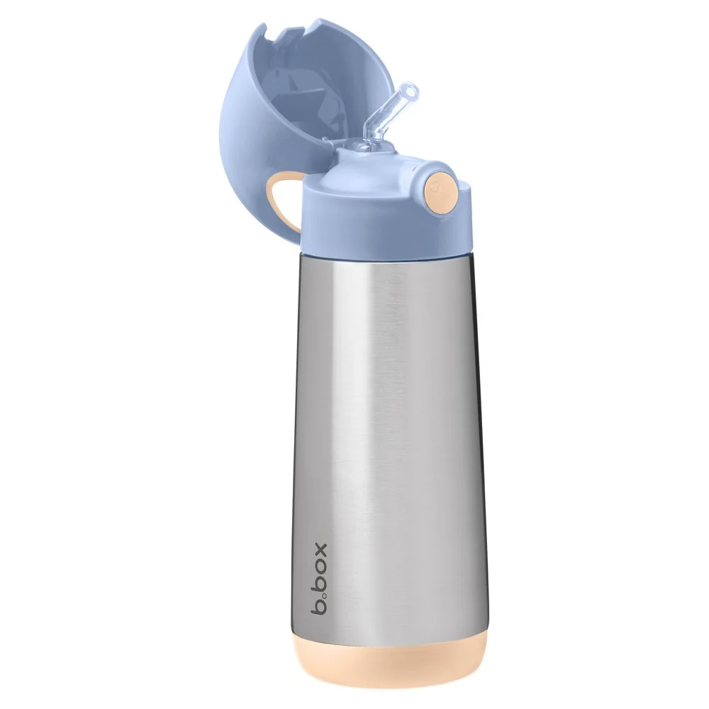 B.BOX Termoska na pití s brčkem 500 ml - broskvová