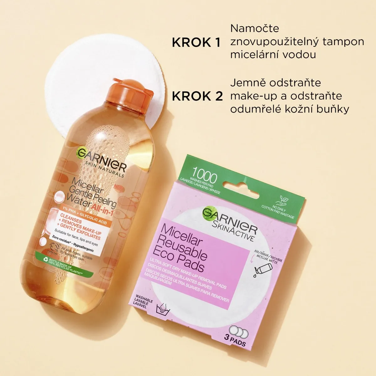 Garnier Skin Naturals Micelární voda s peelingovým efektem 400 ml