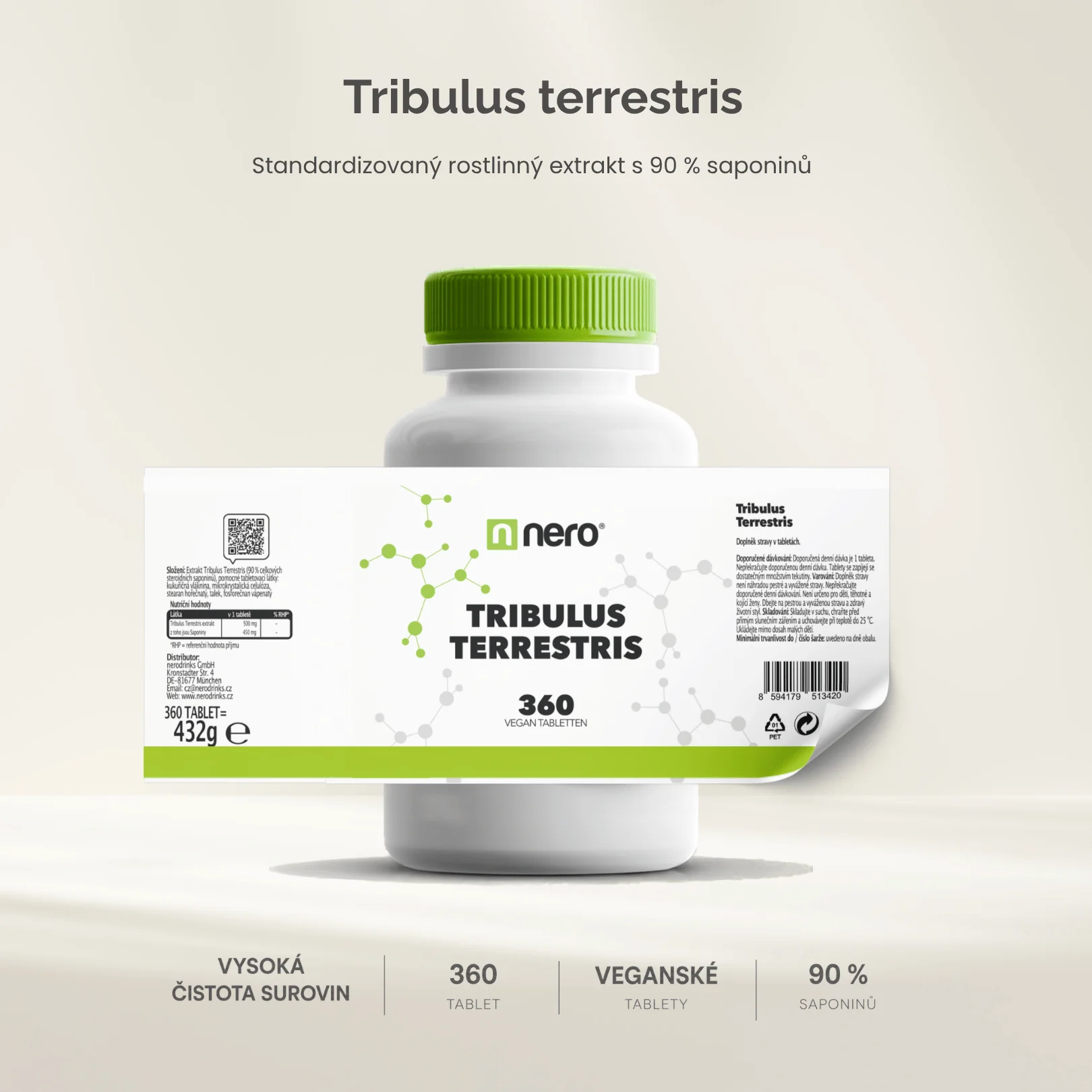 NERO Tribulus Terrestris 500 mg Kotvičník zemní 360 tablet