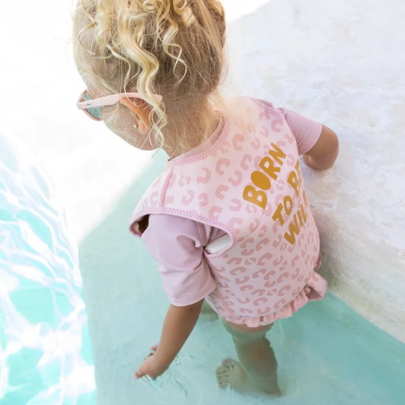 Saro Baby plavecká neoprenová vesta s UV ochranou (1-3r) Born to be Wild