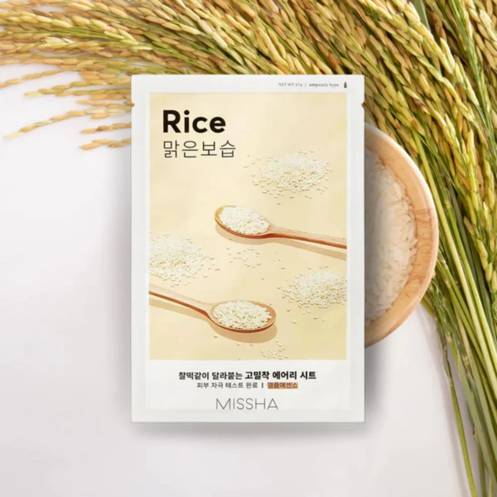 Missha Airy Fit Rice rozjasňující plátýnková maska 19 g
