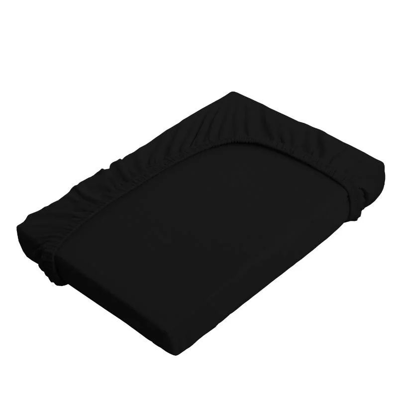 SCANquilt prostěradlo JERSEY ELASTIC LYCRA černá 90 x 200 cm na výšku matrace až 30 cm