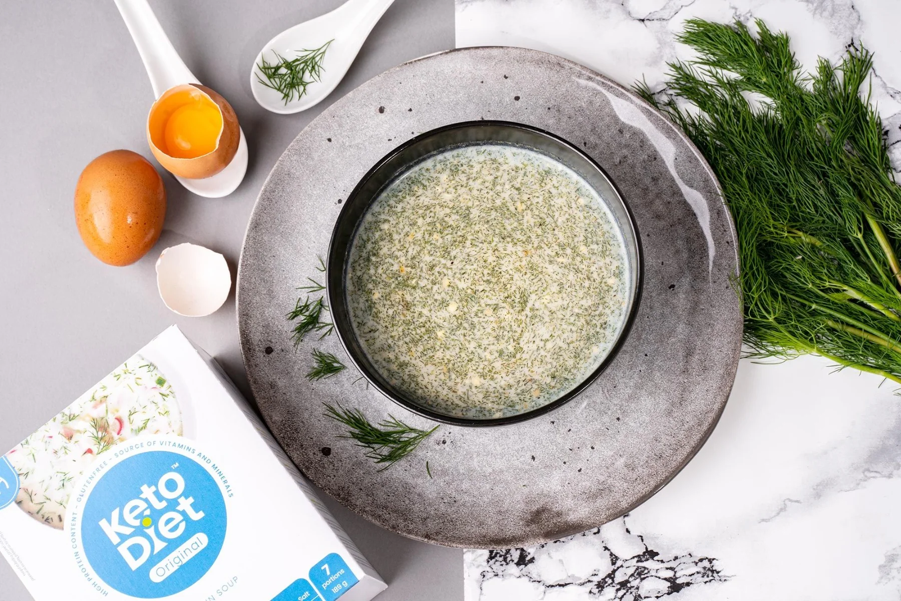 KetoDiet Proteinová polévka koprová 7 porcí