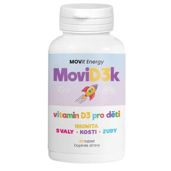 MOVit Energy MoviD3k vitamin D3 pro děti 800 I.U. 90 tablet