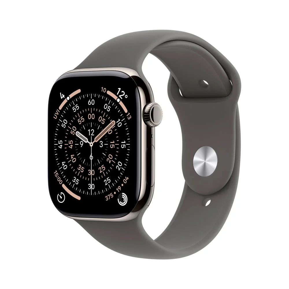 Apple Watch 11 46 mm titan, sportovní řemínek S/M chytré hodinky
