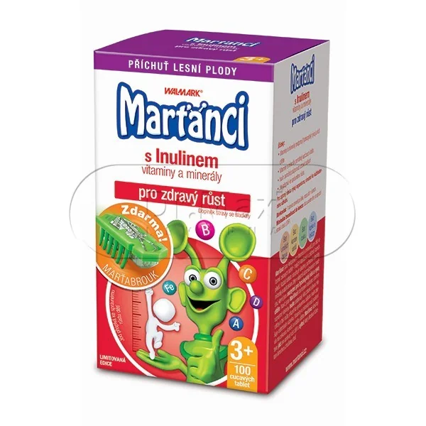 Walmark Marťánci Inulin lesní plody tbl.100 + brouk