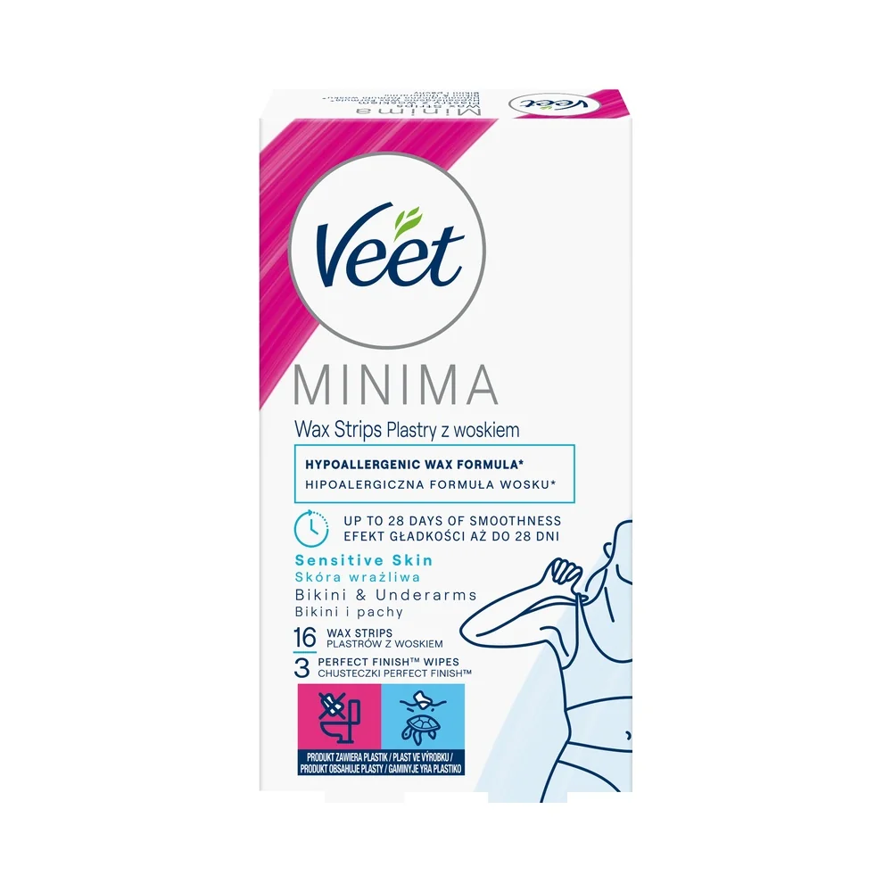 Veet Minima Hypoalergenní voskové pásky bikiny a podpaží 16 ks