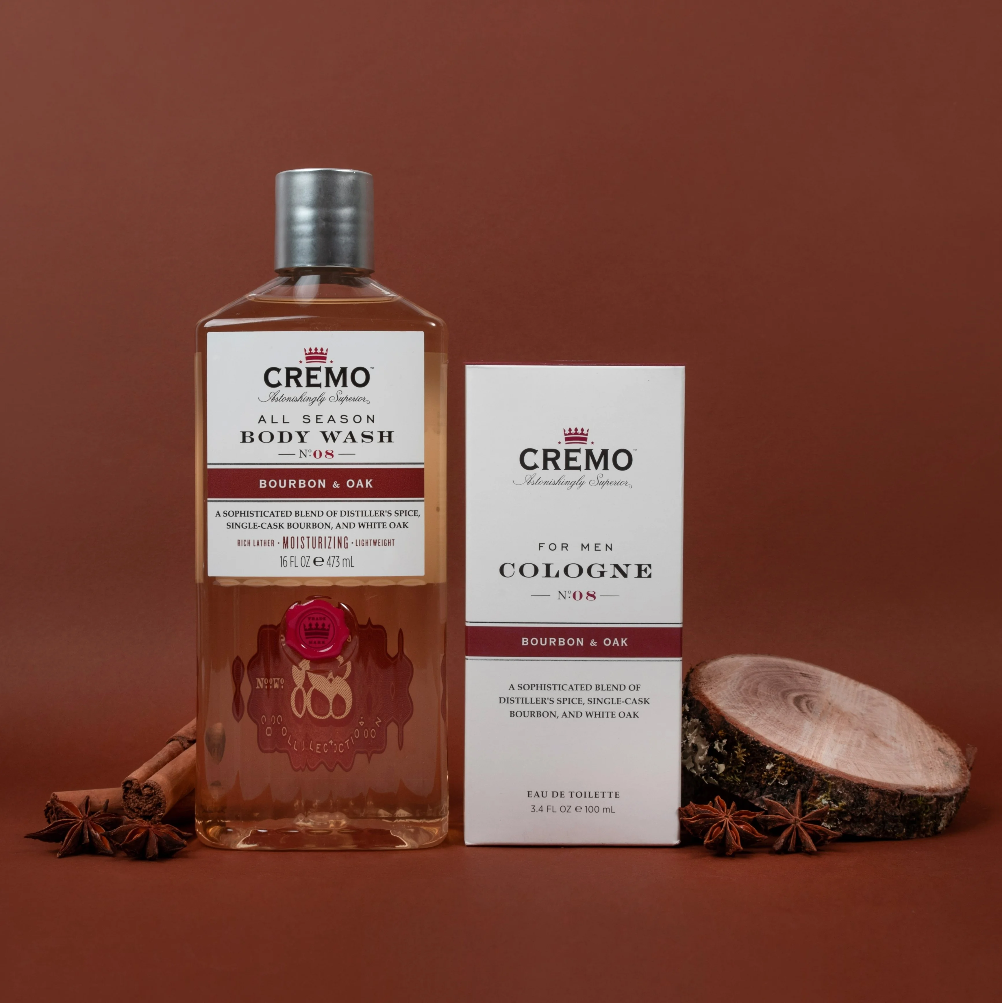 Cremo Bourbon & Oak dárková sada pro muže 2 ks