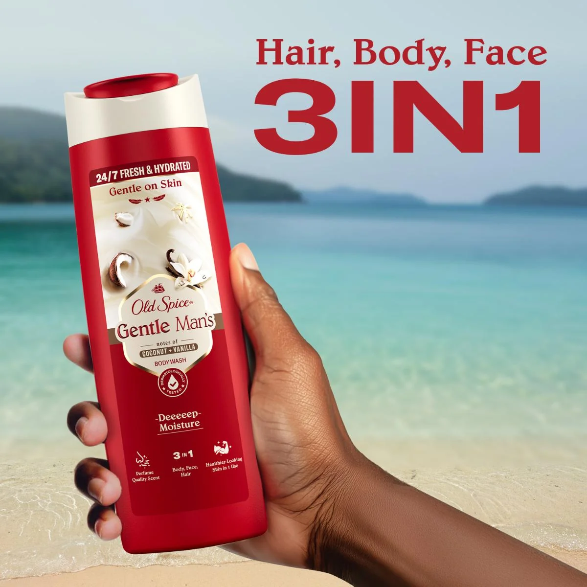 Old Spice Gentle Man's Kokos + Vanilka sprchový gel 3v1 400 ml