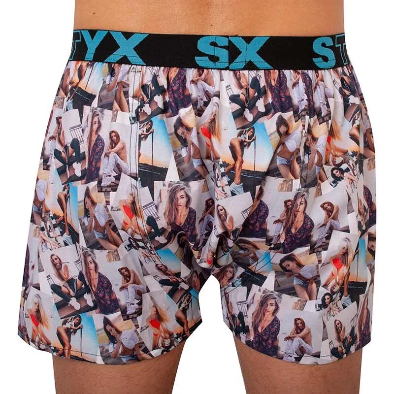 Styx Pánské trenky art sportovní guma modelky - limitovaná edice (B1051) M