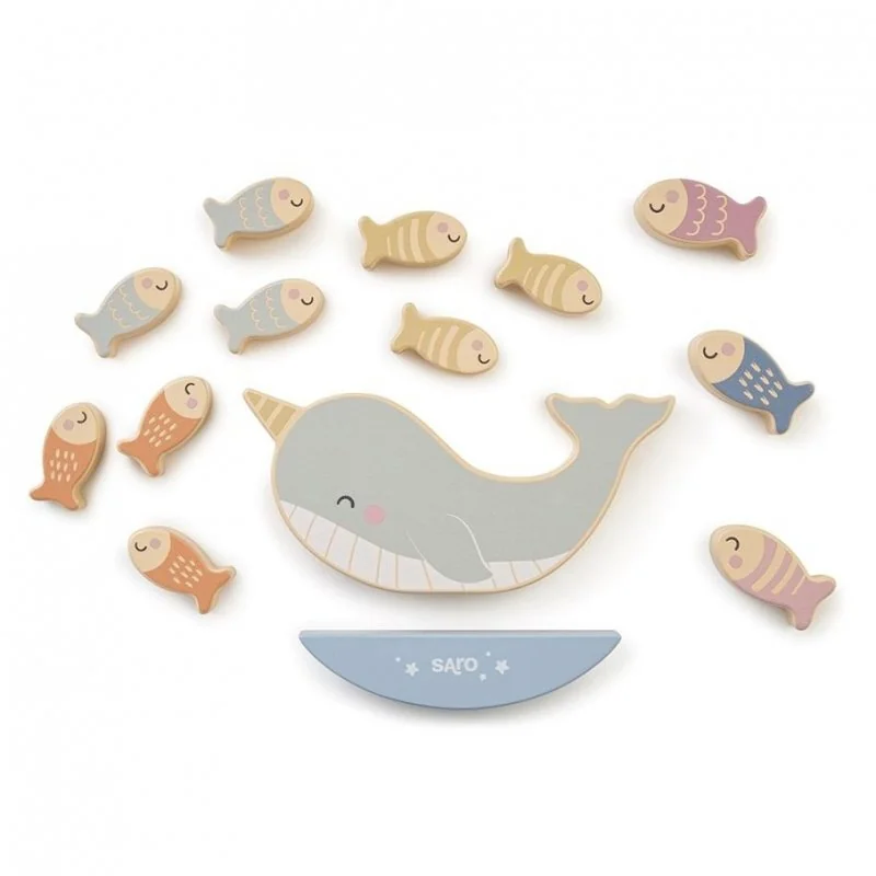 Saro Baby dřevěná balanční hra Sea Life 