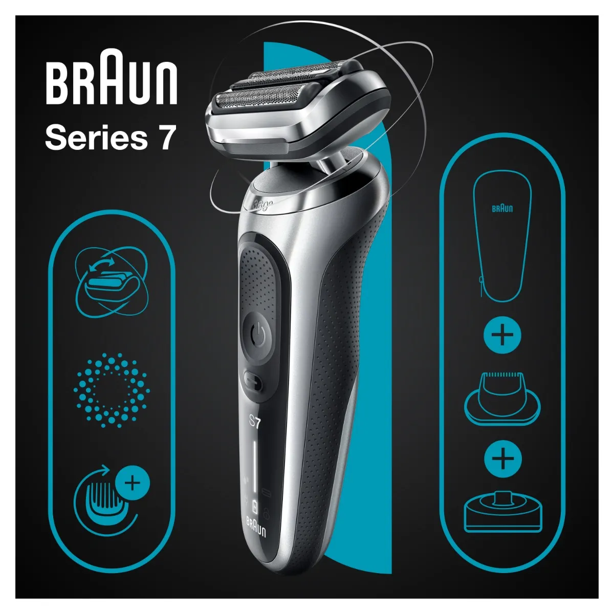 Braun Series 7 71-S4200cs elektrický holicí strojek Silver