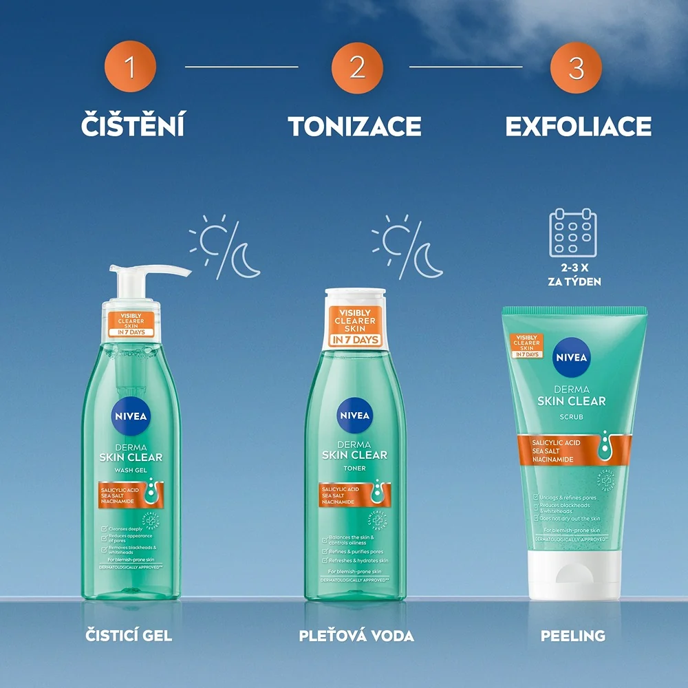 Nivea Derma Skin Clear peeling 150 ml