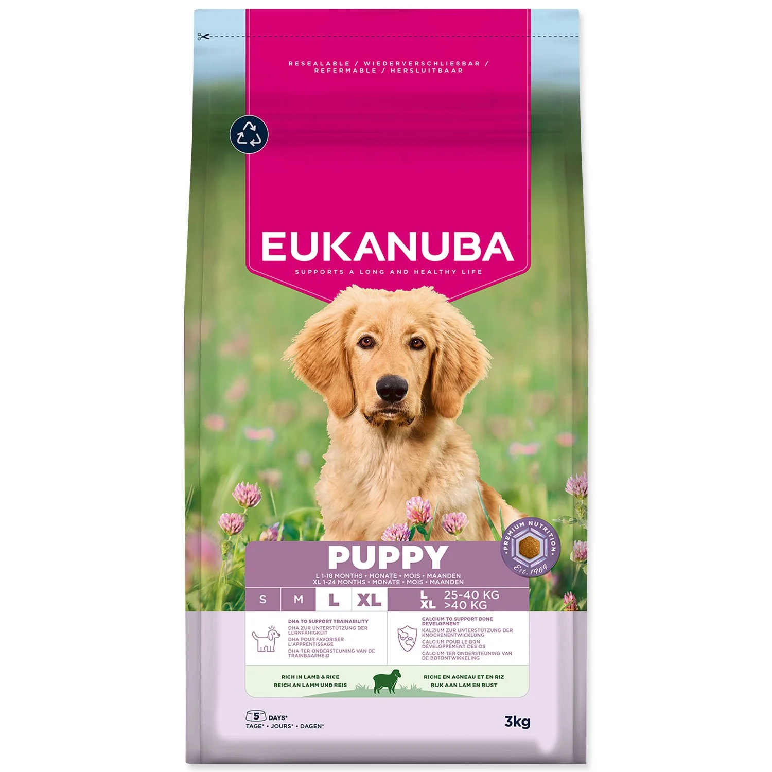 Eukanuba Krmivo Puppy Large rich in lamb 3kg