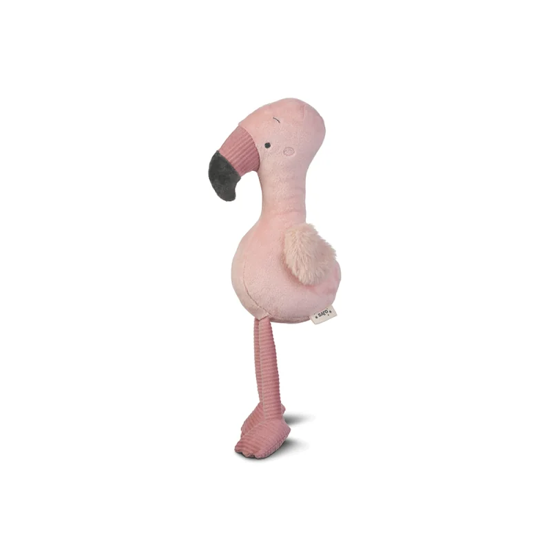 Saro Baby plyšová hračka Jungle Party Longlegs Flamingo