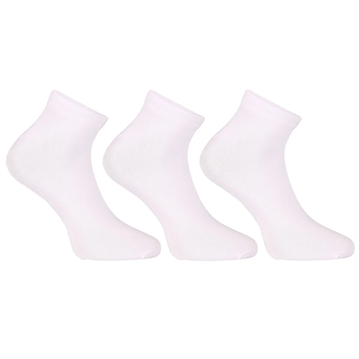 Nedeto 3PACK ponožky nízké bambusové bílé (3PBN02) L