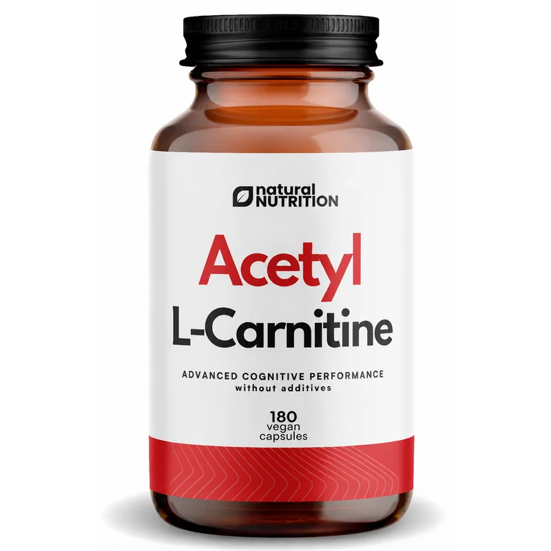 Natural Nutrition Acetyl L-karnitín kapsuly 180 caps pro výkon