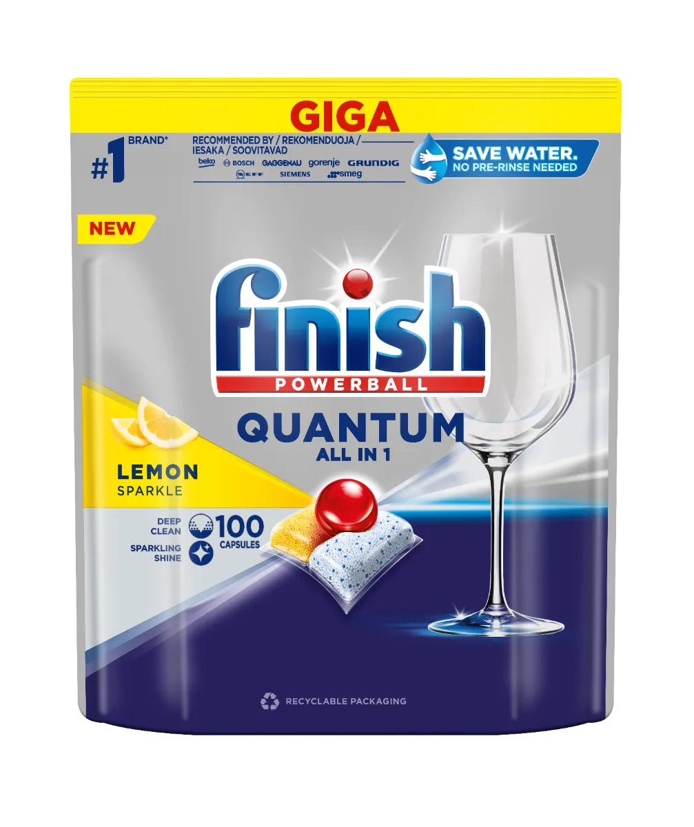 Finish Quantum All in 1 lemon sparkle 100 ks