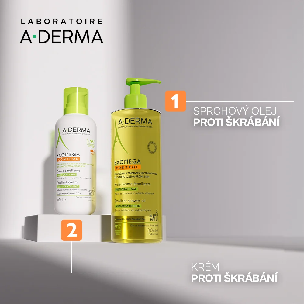 A-Derma Exomega Control Zvláčňující sprchový olej 500 ml