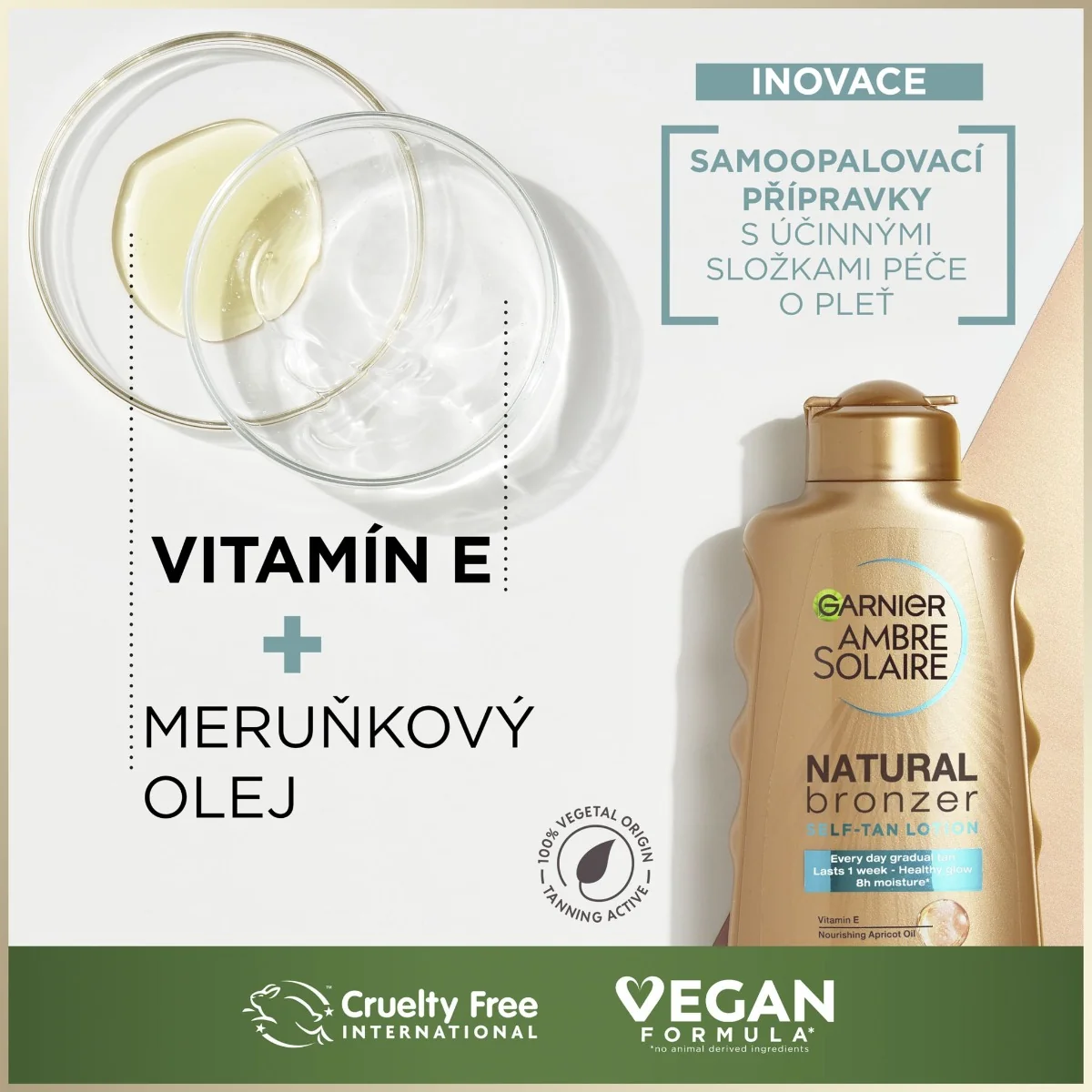 Garnier Ambre Solaire Natural Bronzer samoopalovací mléko 200 ml
