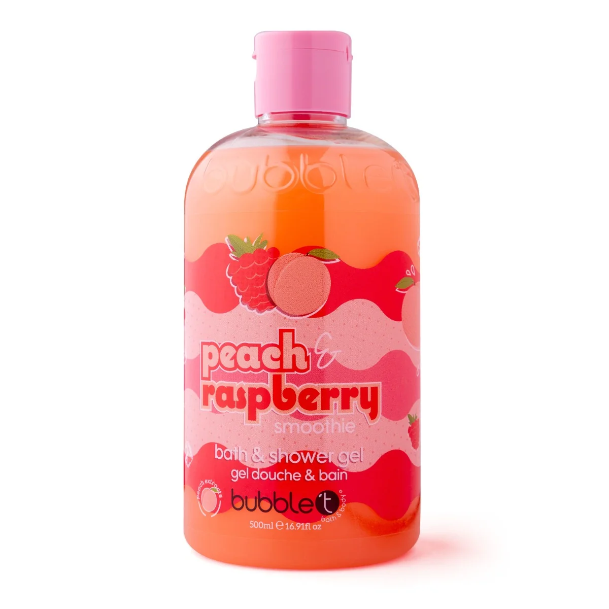 Bubble T Sprchový gel Broskev & Malina 500 ml